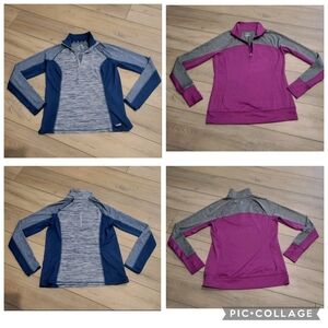Avia & Tek Gear 1/4 Zip Top Set Size S Activewear Pullover Excellent Condition